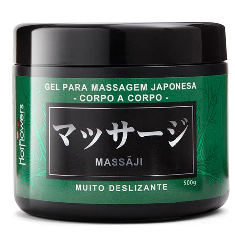 gel japonês para massagem corporal super deslizante 500g