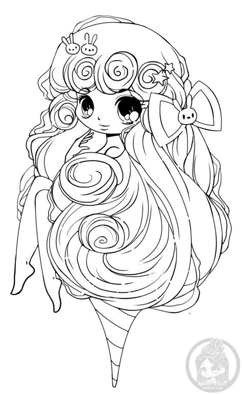 Cotton Candy Chibi Girl Yampuff Art Therapy Facebook Coloriage Manga