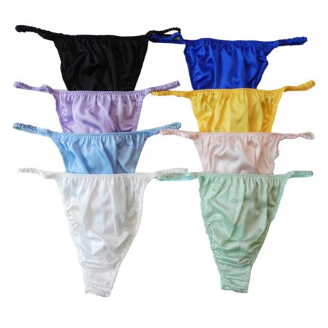 Panasilk 8pcs Mens 100 Silk Thong Underwear Size S M L Xl 2xl On