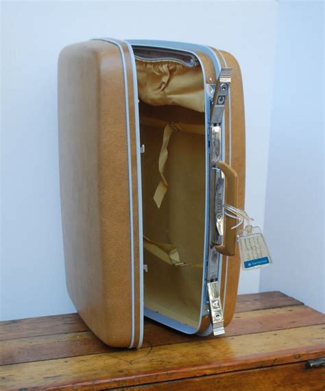 Vintage Samsonite Suitcase Luggage Brown 1950s