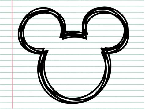 Mickey Mouse Head Outline Svg Free