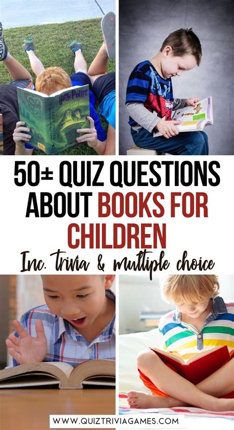 50 Book Quiz Questions And Answers For Kids Quiz Trivia Games