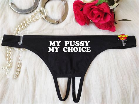 my pussy my rules pantieslesbians thongblack sexy cotton etsy
