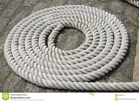 Coiled White Rope Detail 1 Stock Photos Image 5390473