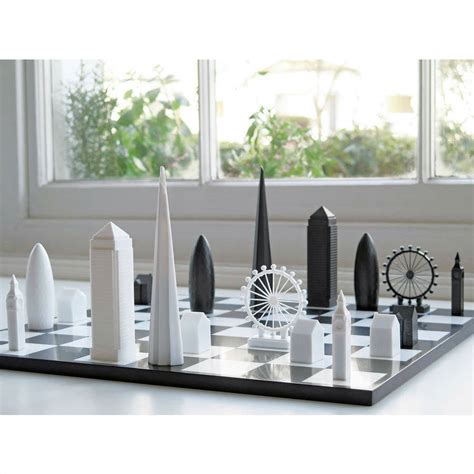 london skyline architectural chess set by skyline chess ... A new and exciting concept from the skyline chess company, a beautifully presented chess set that faithfully recreates the iconic skyline of london.