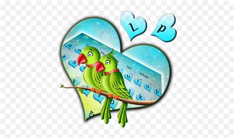 Lovely Parrots Keyboard Theme Budgie Emojiparakeet Emoji Free
