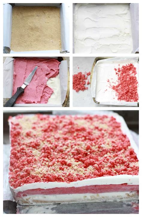 In a large mixer, place the strawberries, ice cream, and milk. Strawberry Shortcake Ice Cream Bars + VIDEO - No Bake ...