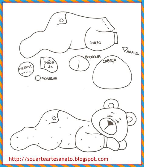 Urso Deitado Baby Quilt Patterns Felt Patterns Craft Patterns