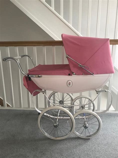 Silver Cross Dolls Pram Rose Pink Oberon Hard Bodied Coach Built In Beverley East Yorkshire