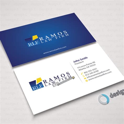 1) aligning the back office with the front office. Ramos Law Firm Business Card Design | Business card contest