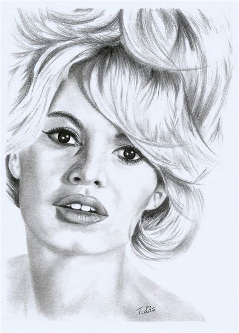 Brigitte Bardot Pencil Drawing By Tafoxart On Deviantart