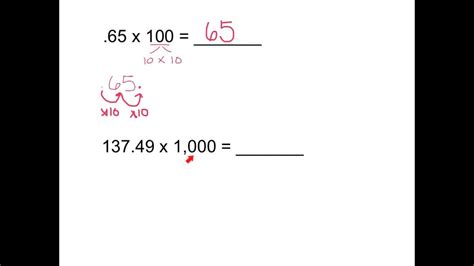 Multiplying And Dividing Decimals Using Powers Of Ten Youtube