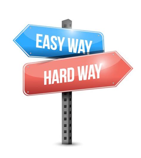 Easy Way Hard Way Stock Photo By ©alexmillos 19156785