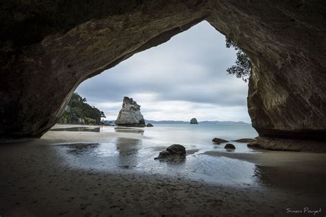 Wallpaper New Beach Big Long Exposure Angle Cathedral Cove