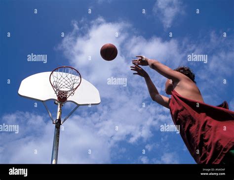 Sport Basketball Boy Playing Basketball Stock Photo Alamy