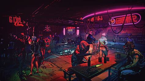 Hd Wallpaper Bar Neon Signage Night Cyberpunk Futuristic City