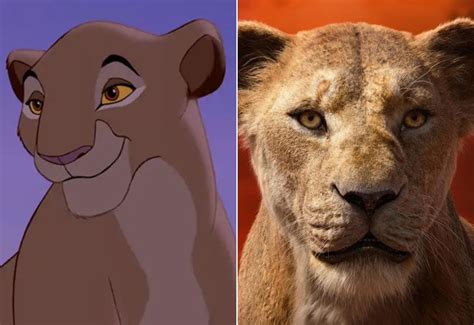 Sarabi Lion King Cartoon And Live Action Cast Side By Side Photos