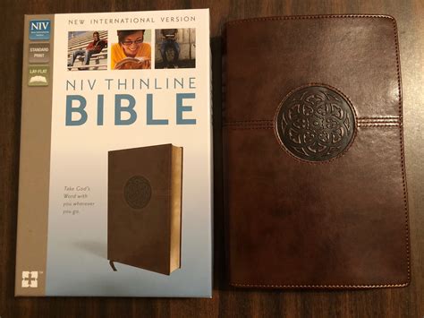 Personalized Niv Thinline Bible Brown Duotone Custom Imprinted