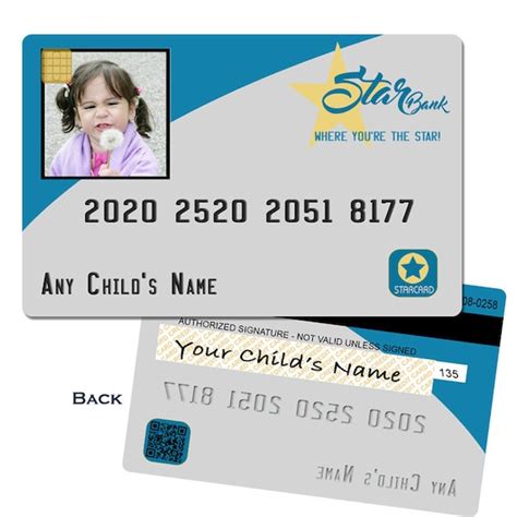 Childs Play Credit Card Fake Credit Cards For Kids Etsy