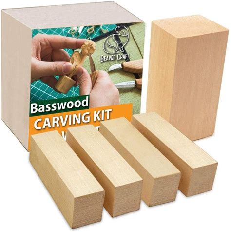 beavercraft basswood wood carving blocks set bw1 carving wood blocks wood learn woodworking