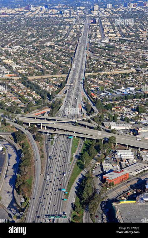 Aerial View Los Angeles Downtown California Usa Skyline Stock Photo Alamy