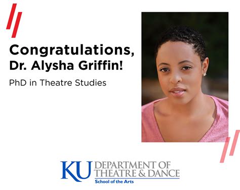Congratulations To Dr Alysha Ku Theatre And Dance