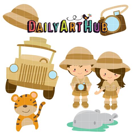 Safari Adventures Clip Art Set Daily Art Hub Graphics Alphabets And Svg