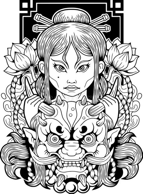 Japanese Demon Girl Stock Illustrations 270 Japanese Demon Girl Stock