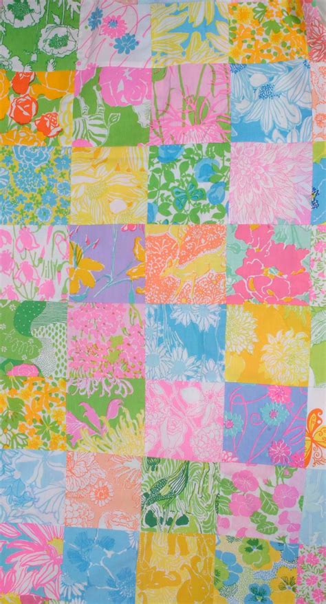 Vintage 70s Lilly Pulitzer Fabric Patchwork Novelty Print Etsy