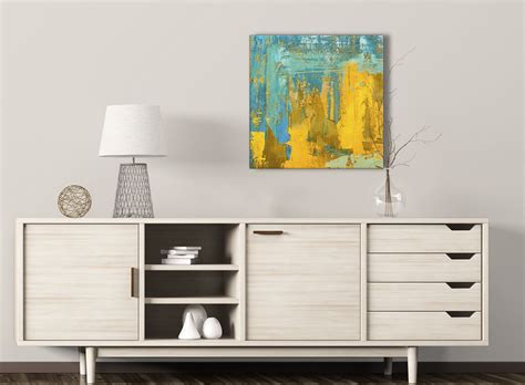 But the richer tones of this color are perfect for fall, warming up your. Mustard Yellow and Teal Turquoise - Abstract Dining Room ...