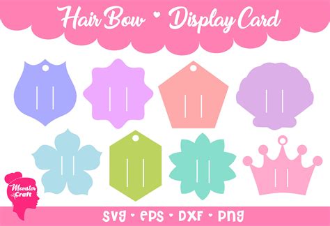 Free Hair Bow Display Card Template Printable Cards