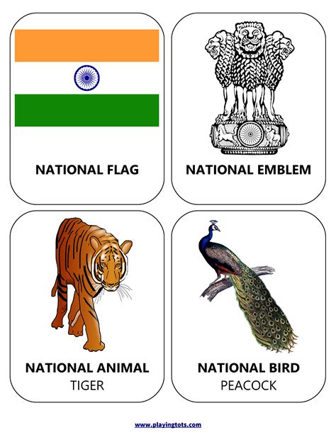 National Symbols Of India Printable