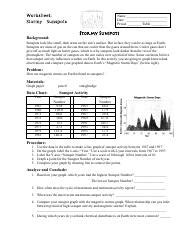 Stormy Sunspots Graph And Questions Pdf Worksheet Stormy Sunspots