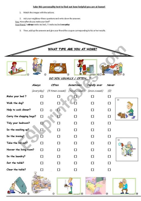 What Type Are You At Home Esl Worksheet By Spetit