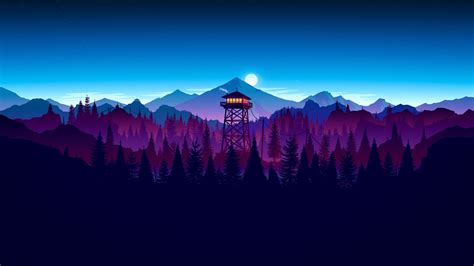 Firewatch Sunset Artwork Hd Artist 4k Wallpapers Images Backgrounds