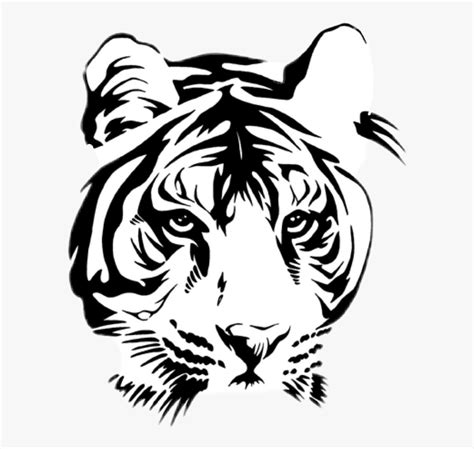 Tiger Tiger Face Tattoo Stencil Free Transparent Clipart Clipartkey