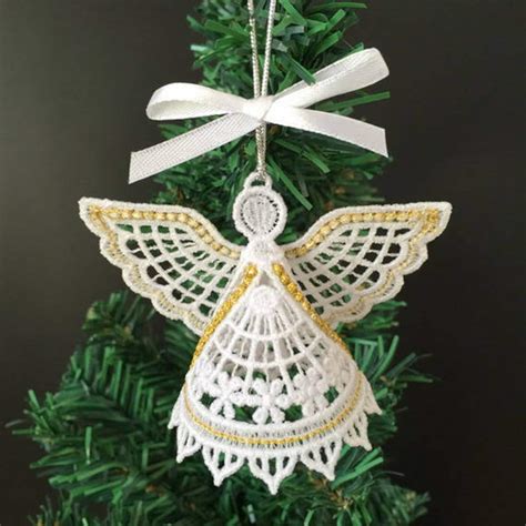 3d Fsl Angels Free Standing Lace Machine Embroidery Designs Etsy