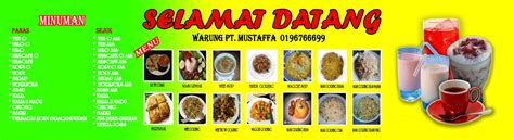 Berikut ini gambar contoh desain x banner warung makan. adnazari: Banner Menu kedai Makan 3ka x 11ka