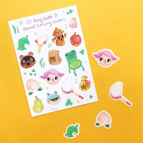 Animal Crossing Sticker Sheet Planner Stickers Cute Etsy