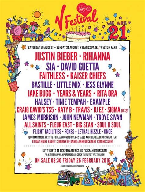 Every V Festival Poster And Line Up Since 1996