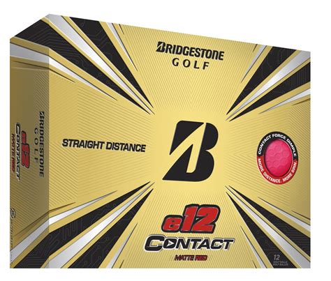 Bridgestone E12 Contact Matte Red Golf Balls 12 Balls Golfonline