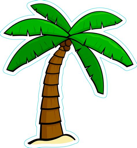 Palm Tree Cartoon Sticker