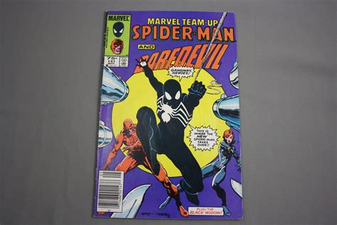 Marvel Team Up 141 Spider Man And Daredevil 1st App Black Costume