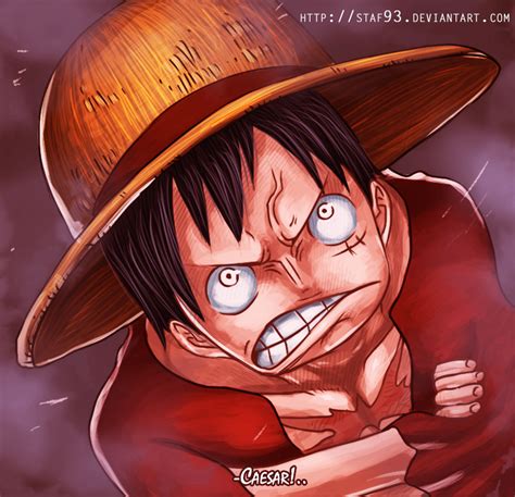 One Piece 685 Angry Luffy By Staf93 On Deviantart