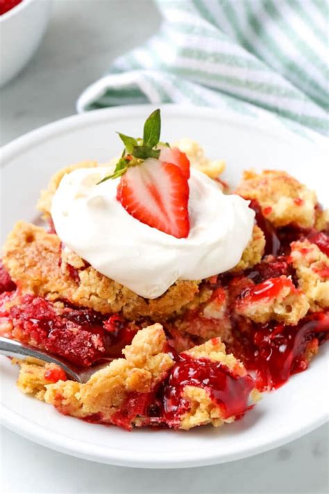 3 Ingredient Strawberry Dump Cake All Things Mamma