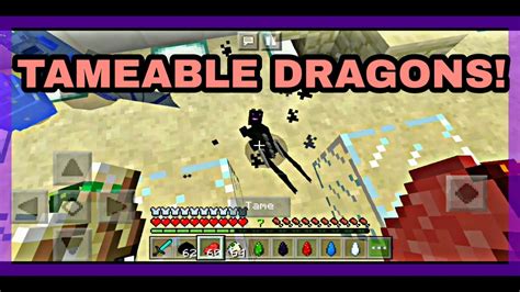Tameable Dragons Addon Mcpe Bedrock Youtube