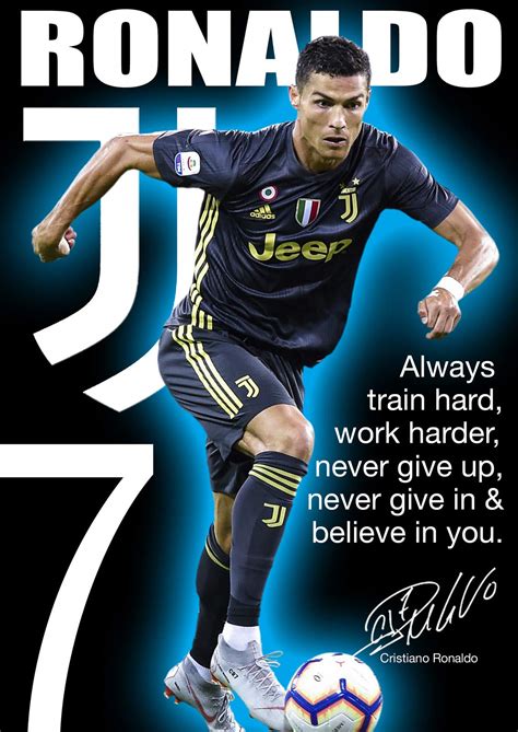 Buy Cristiano Ronaldo 84 Motivational Quotation Signed Copy A3