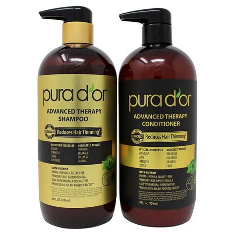 Pura Dor Advanced Therapy Regimen Shampoo And Conditioner Hair Care Set Shampoo For Thinning