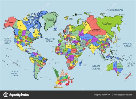 O Mapa Do Mundo Viajar Ilustração De Stock Por ©caribia 153395796