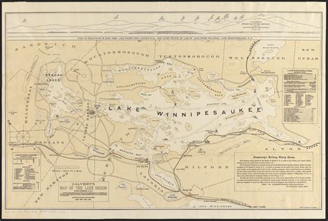 Calverts Map Of The Lake Region In New Hampshire Usa Norman B